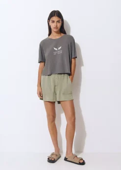 Camiseta manga corta print trasero