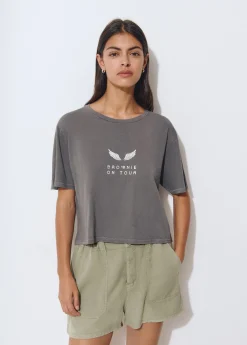 Camiseta manga corta print trasero