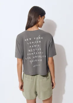 Camiseta manga corta print trasero