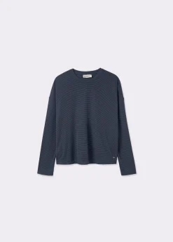 Camiseta manga larga raya tejida