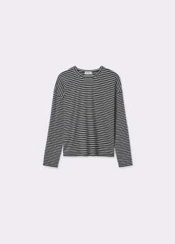 Camiseta manga larga raya tejida