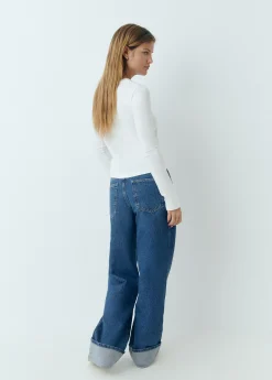 Camiseta manga larga texto foil