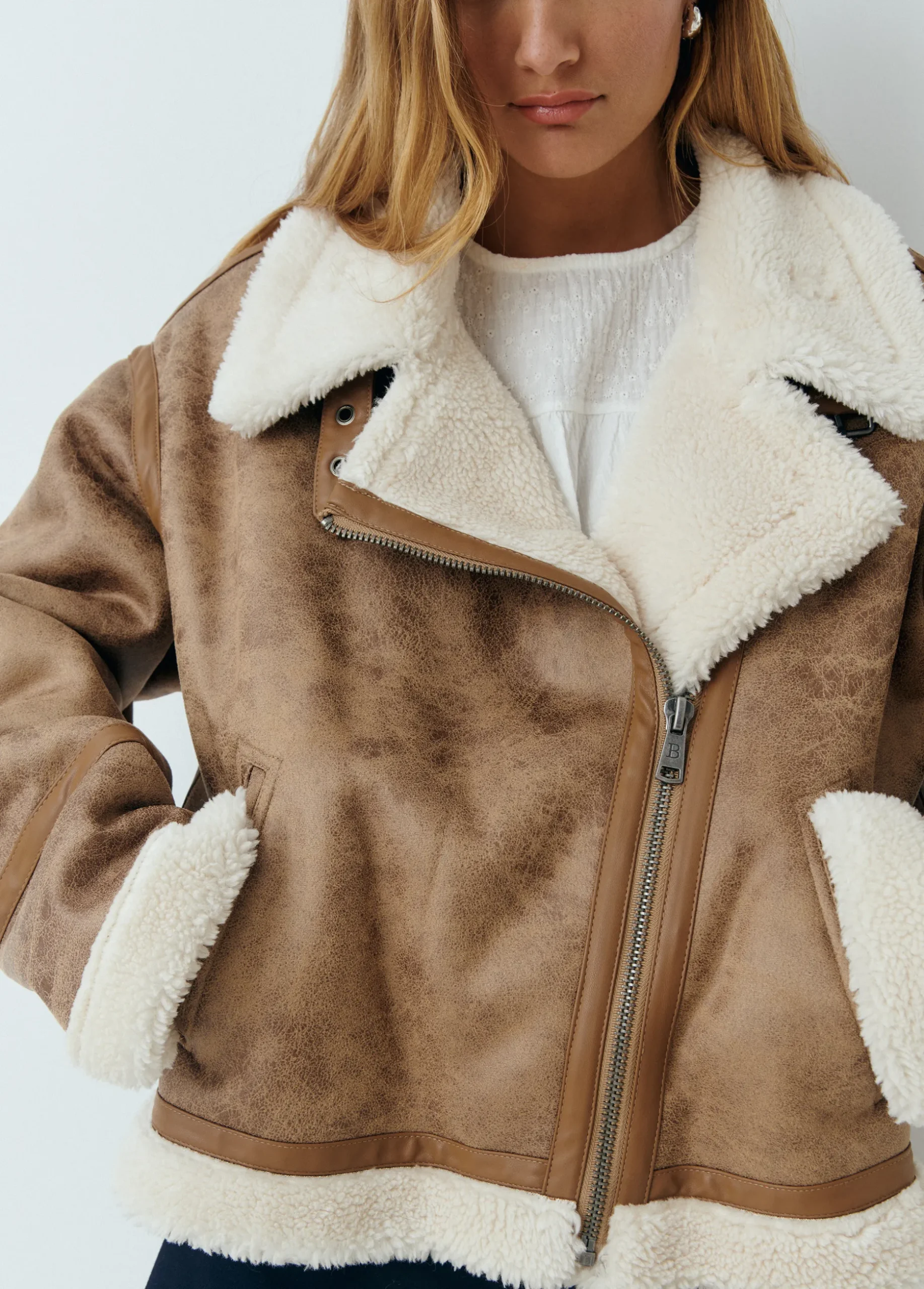 Cazadora doble faz efecto piel