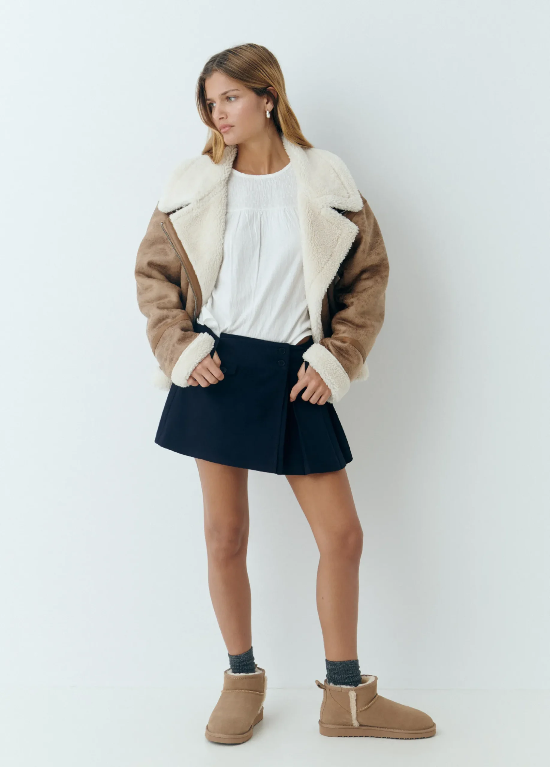 Cazadora doble faz efecto piel