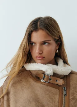 Cazadora doble faz efecto piel