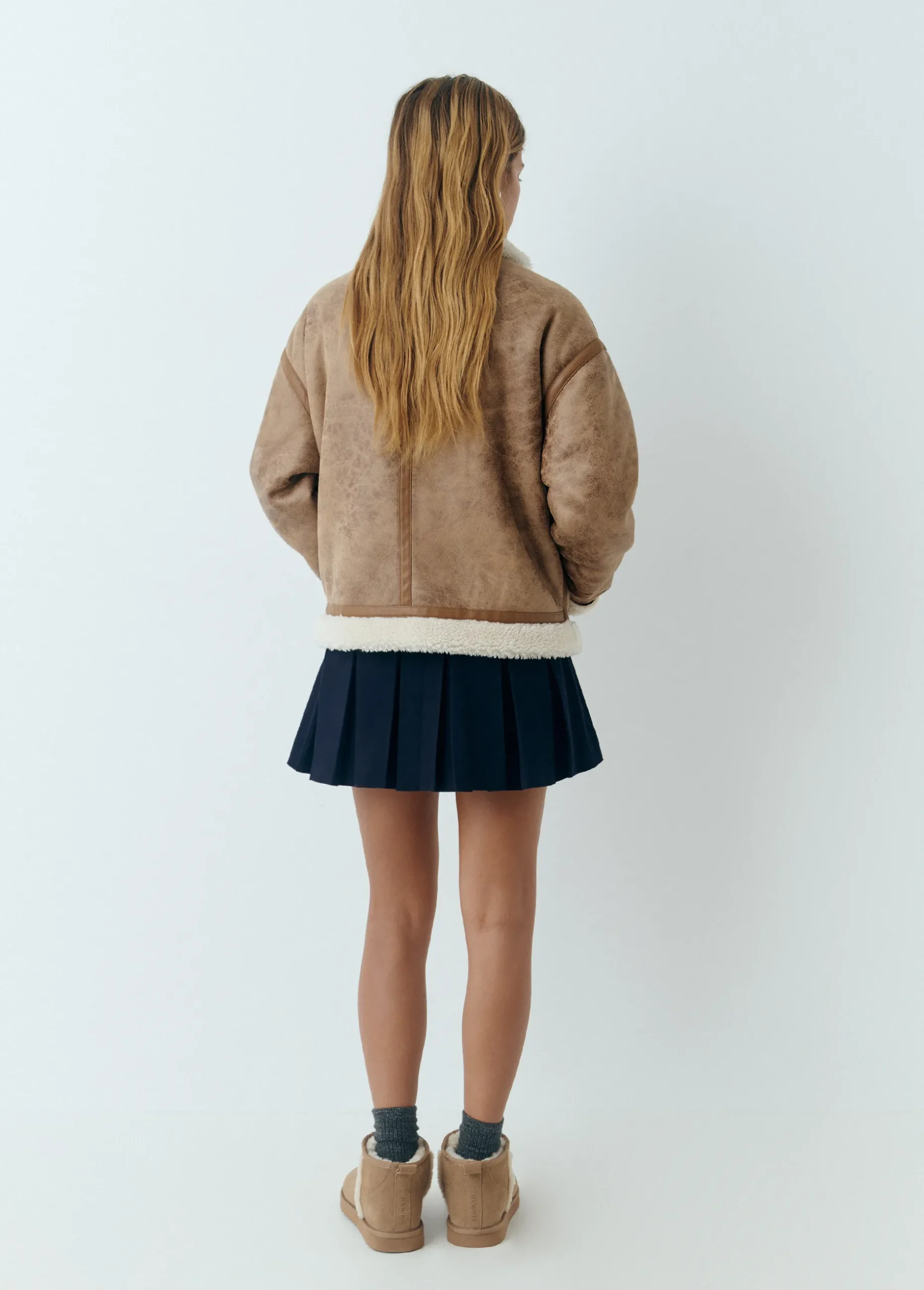 Cazadora doble faz efecto piel