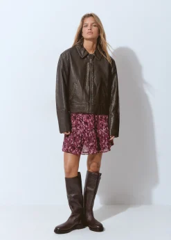 Cazadora efecto piel