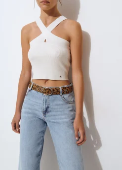 Cinturón estampado animal