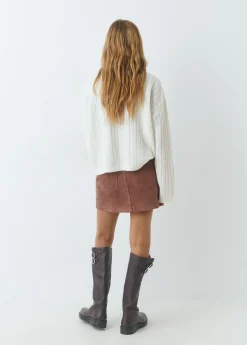 Falda bolsillos pana