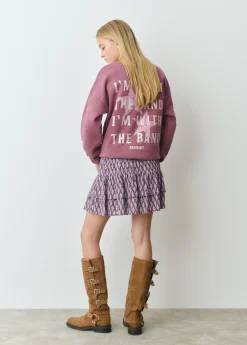 Falda estampada volantes