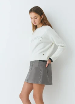 Falda estrellas bordadas