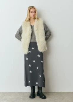 Falda punto estrellas