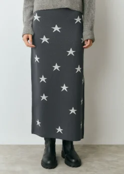 Falda punto estrellas