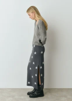 Falda punto estrellas