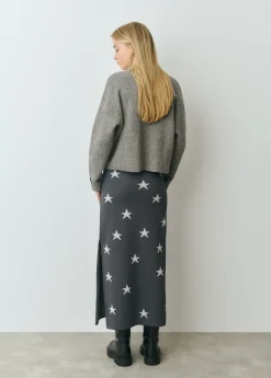 Falda punto estrellas