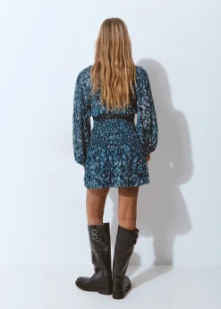 Falda tipo globo estampado brillo