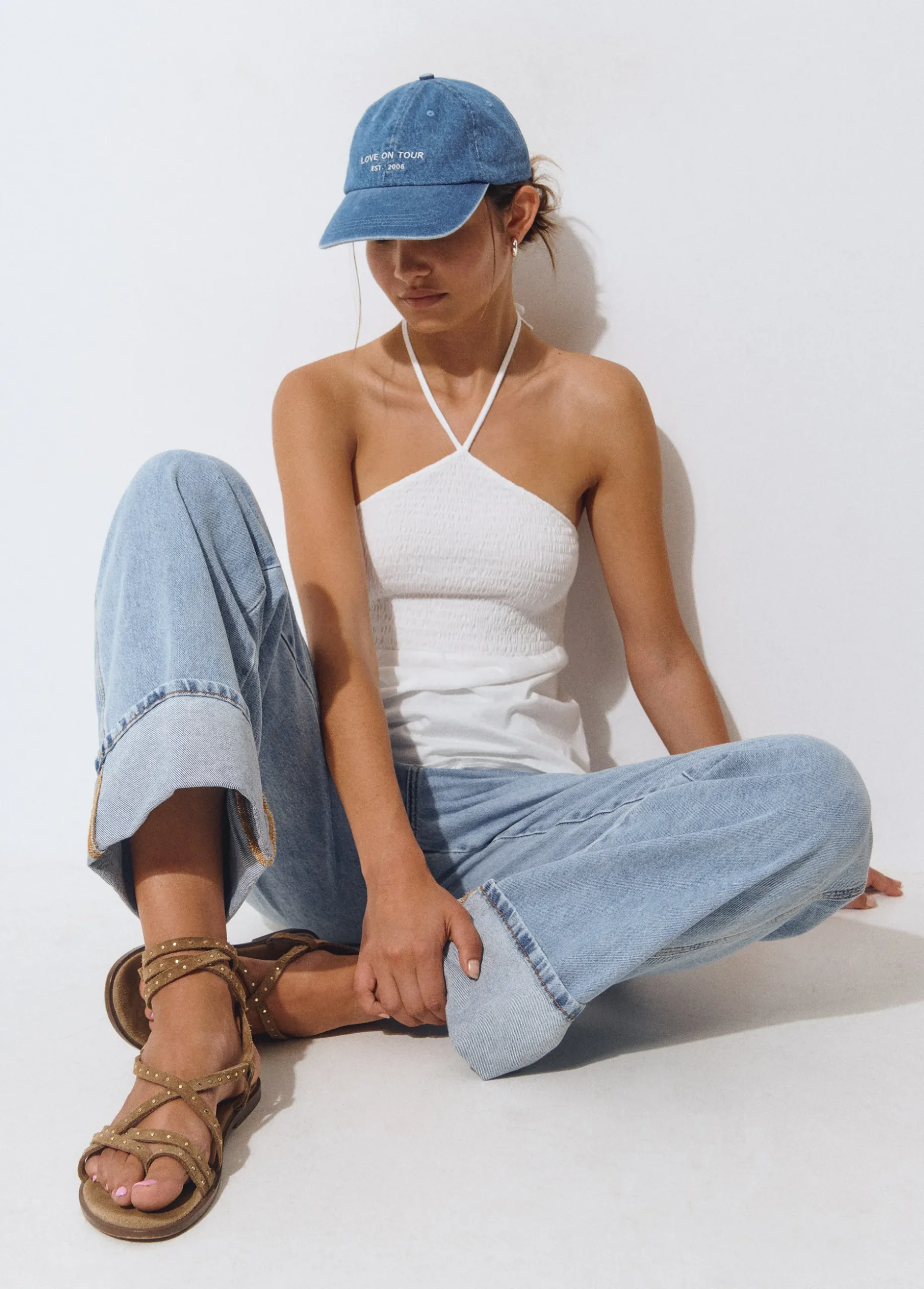 Gorra algodón bordada