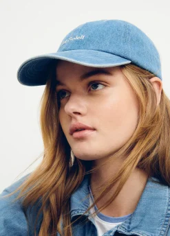 Gorra denim bordada