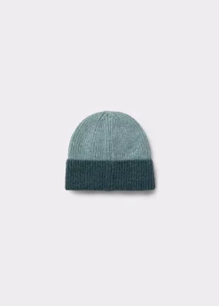 Gorro bicolor canalé lurex