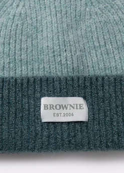 Gorro bicolor canalé lurex