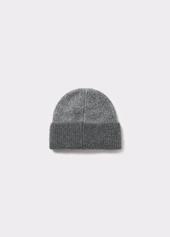 Gorro bicolor canalé lurex