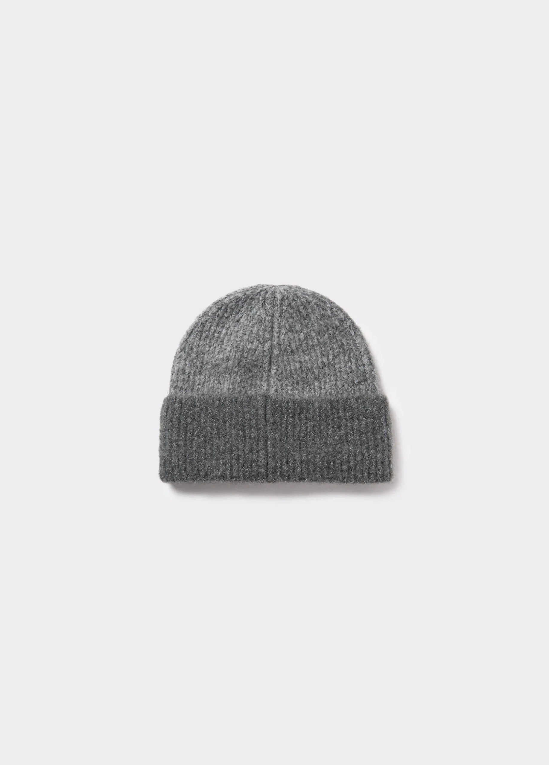 Gorro bicolor canalé lurex