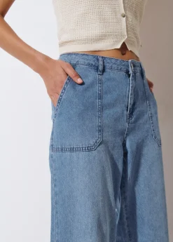 Jeans culotte aperturas