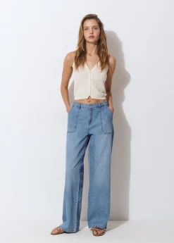 Jeans culotte aperturas
