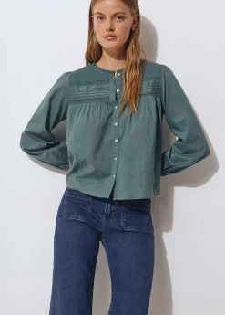 Jeans culotte bajo desdoblado