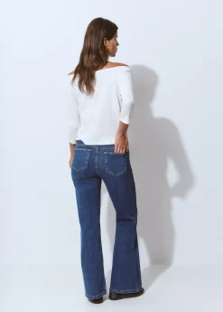 Jeans culotte tachas