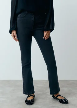 Jeans flare cropped brillantes