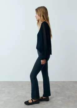 Jeans flare cropped brillantes