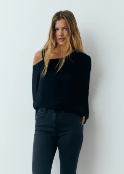 Jeans flare cropped brillantes