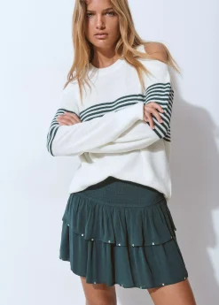 Jersey aperturas hombros rayas