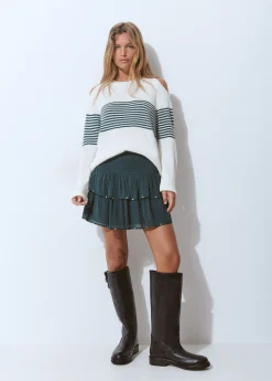 Jersey aperturas hombros rayas