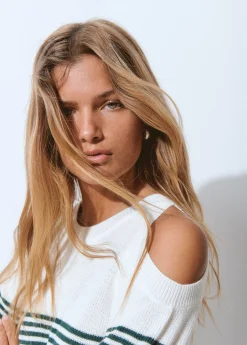 Jersey aperturas hombros rayas