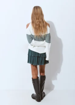 Jersey aperturas hombros rayas