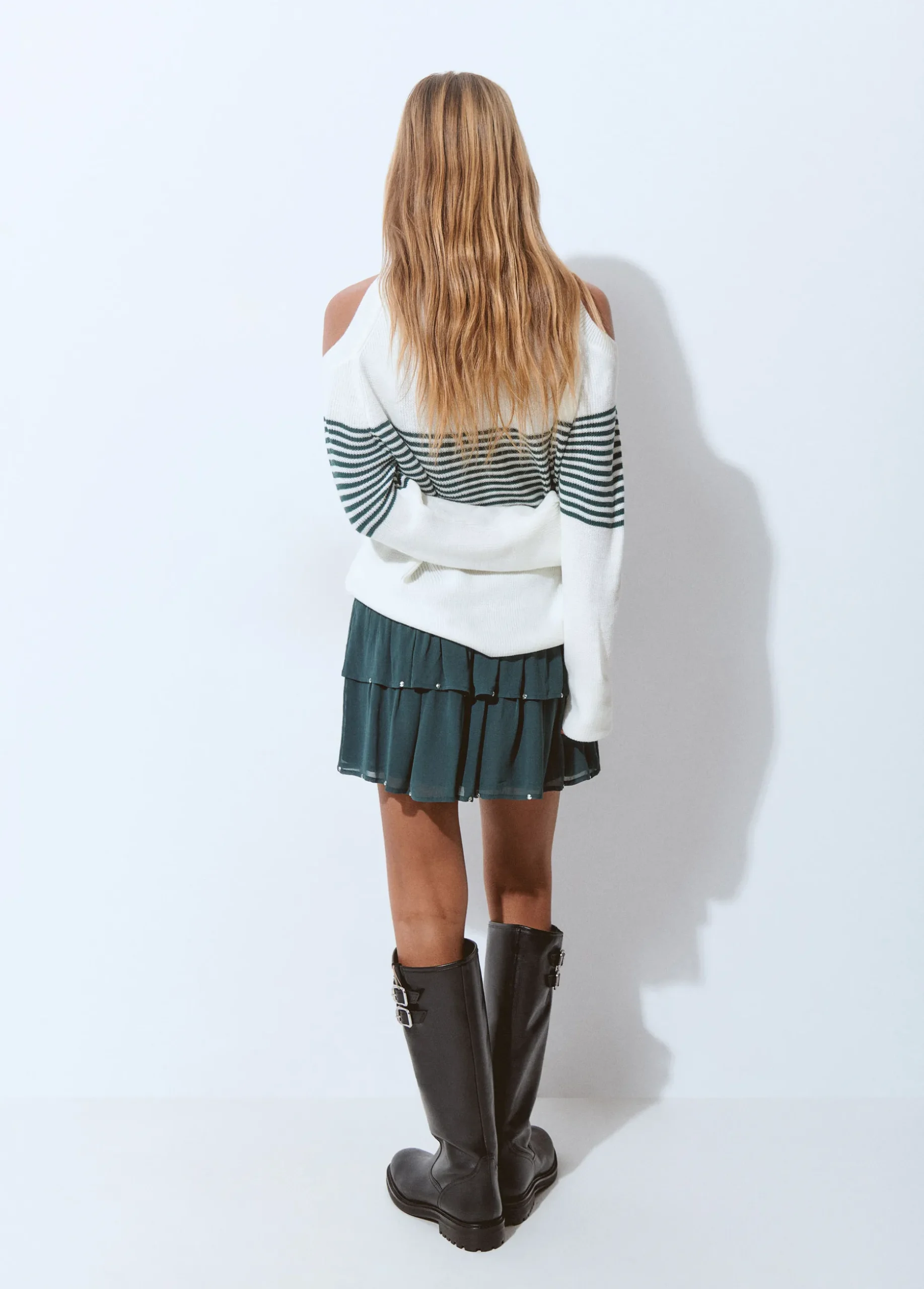 Jersey aperturas hombros rayas