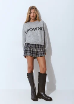 Jersey brownie bordado