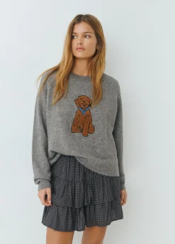 Jersey brownie bordado