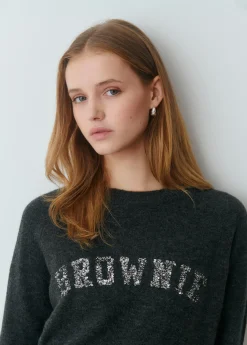 Jersey brownie lentejuelas