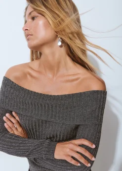 Jersey canalé hilo metalizado