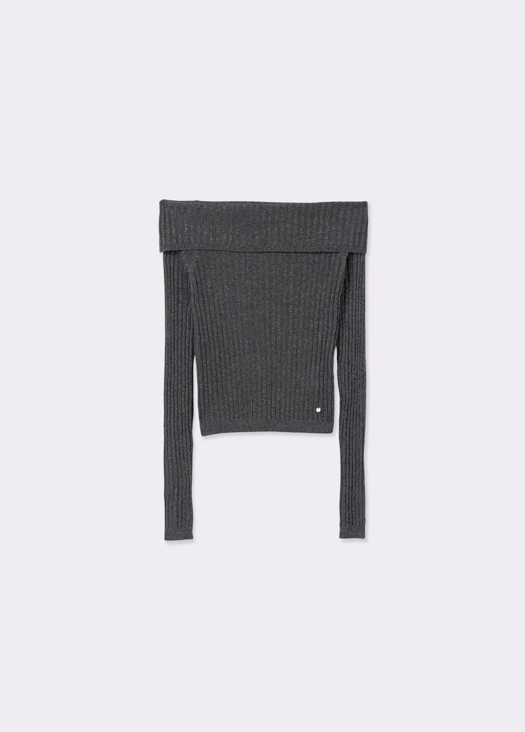 Jersey canalé hilo metalizado