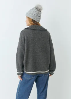 Jersey cremallera bordado