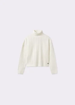 Jersey cuello alto trenzas