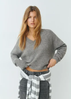 Jersey cuello pico básico