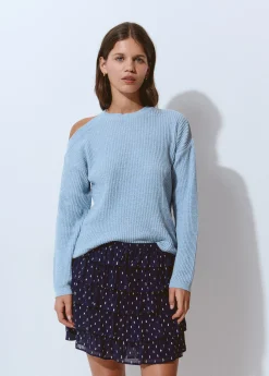 Jersey cut out hilo metalizado