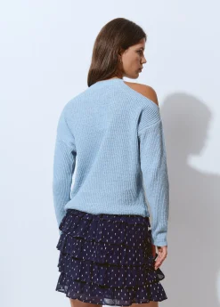 Jersey cut out hilo metalizado