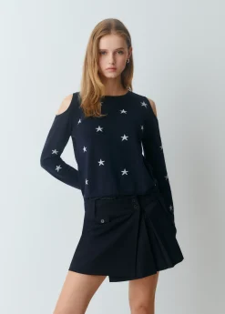 Jersey hombros descubiertos estrellas