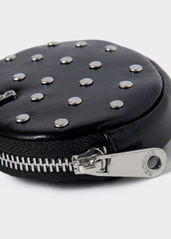 Monedero redondo tachas